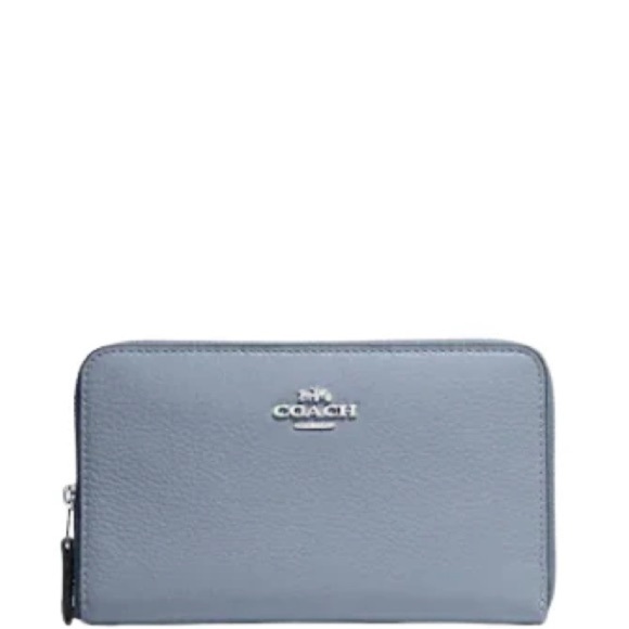 Coach Accessories - Coach Wristlet Wallet Blue Leather